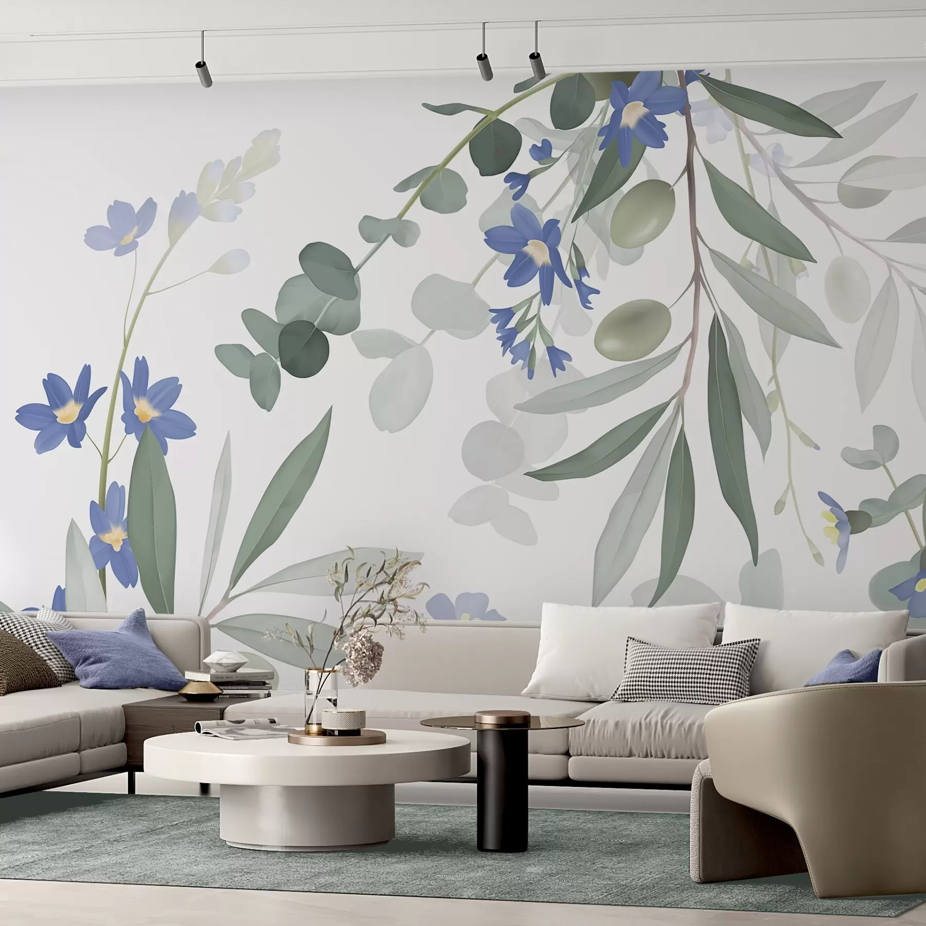 Murales de pared Ramitas y flores de eucalipto w04821 murales de pared Ramitas y flores de eucalipto w04821