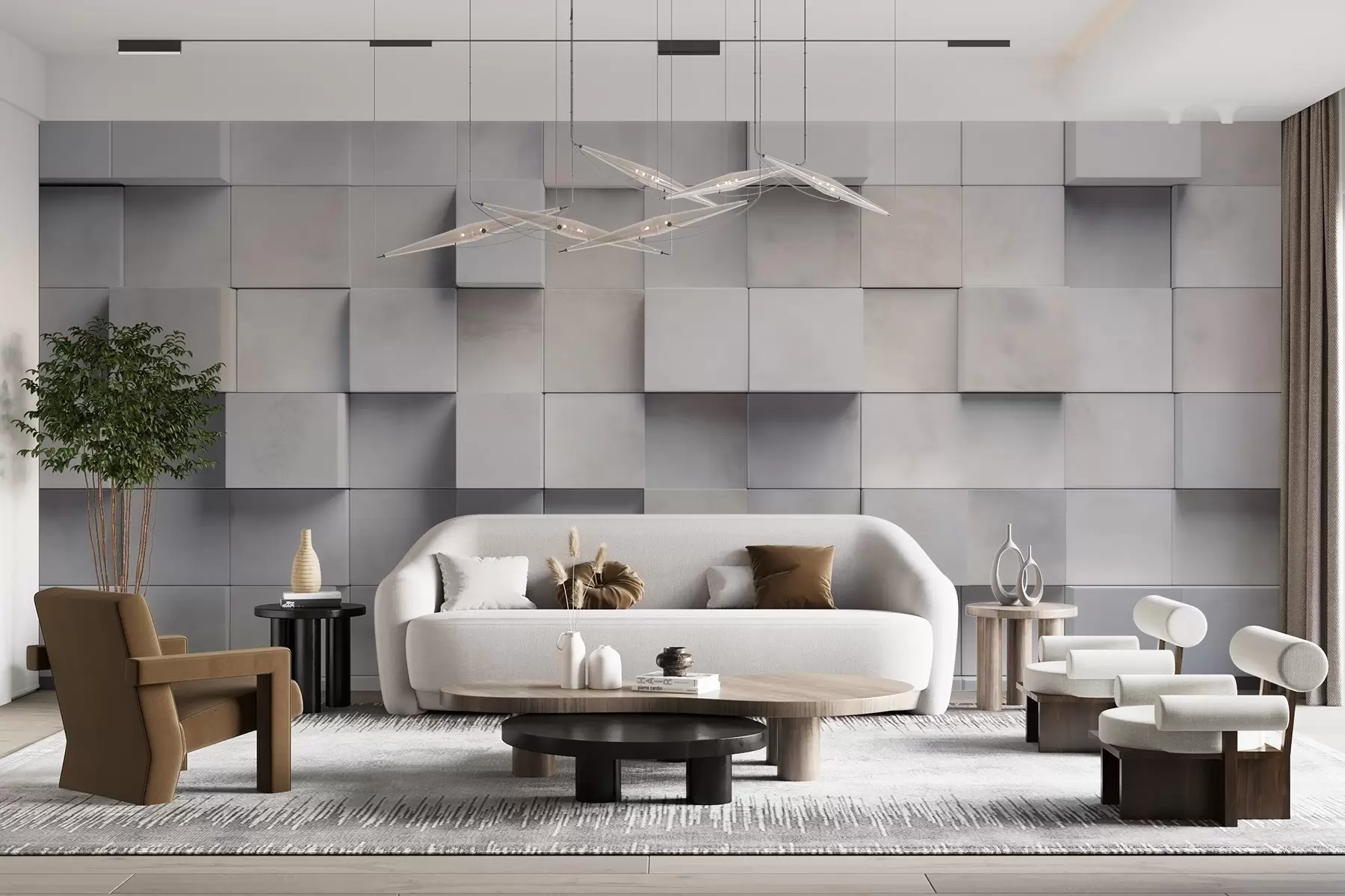 murales de pared Bloques cuadrados w04806