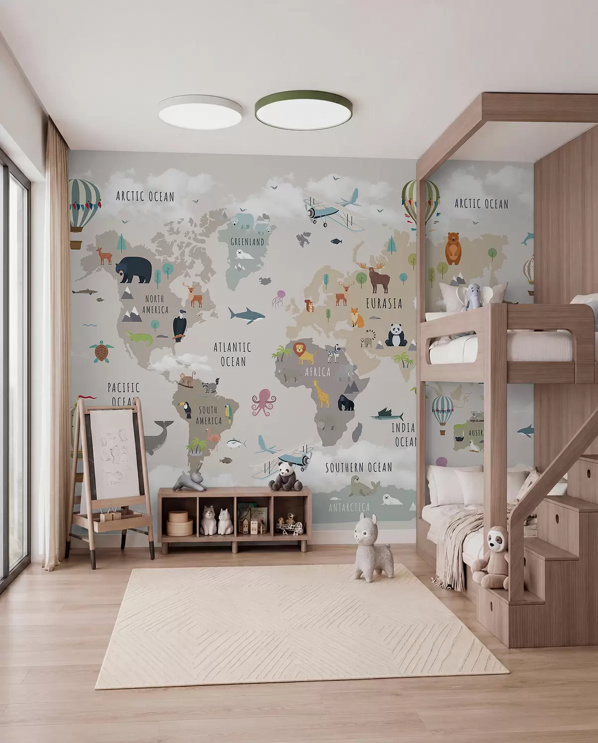 murales de pared Atlas animal en inglés c00002en