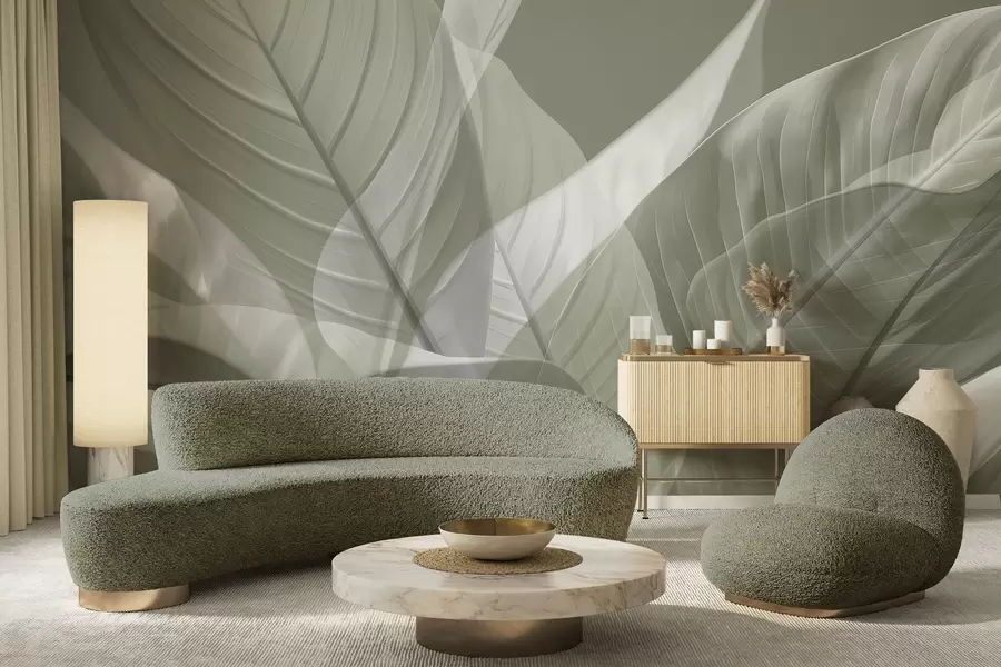 murales de pared Hojas grandes w04901