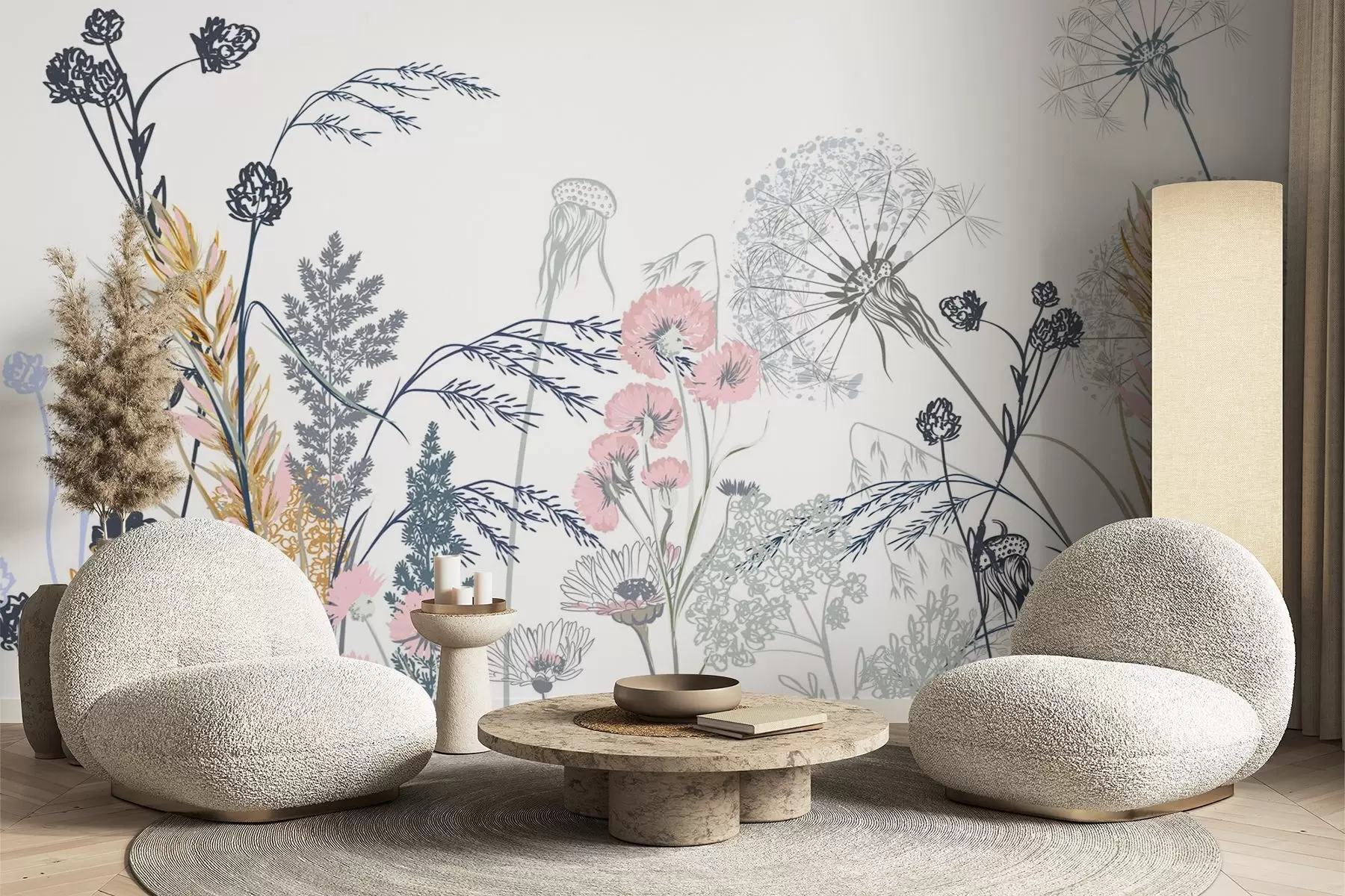 murales de pared Flores silvestres w04943v2