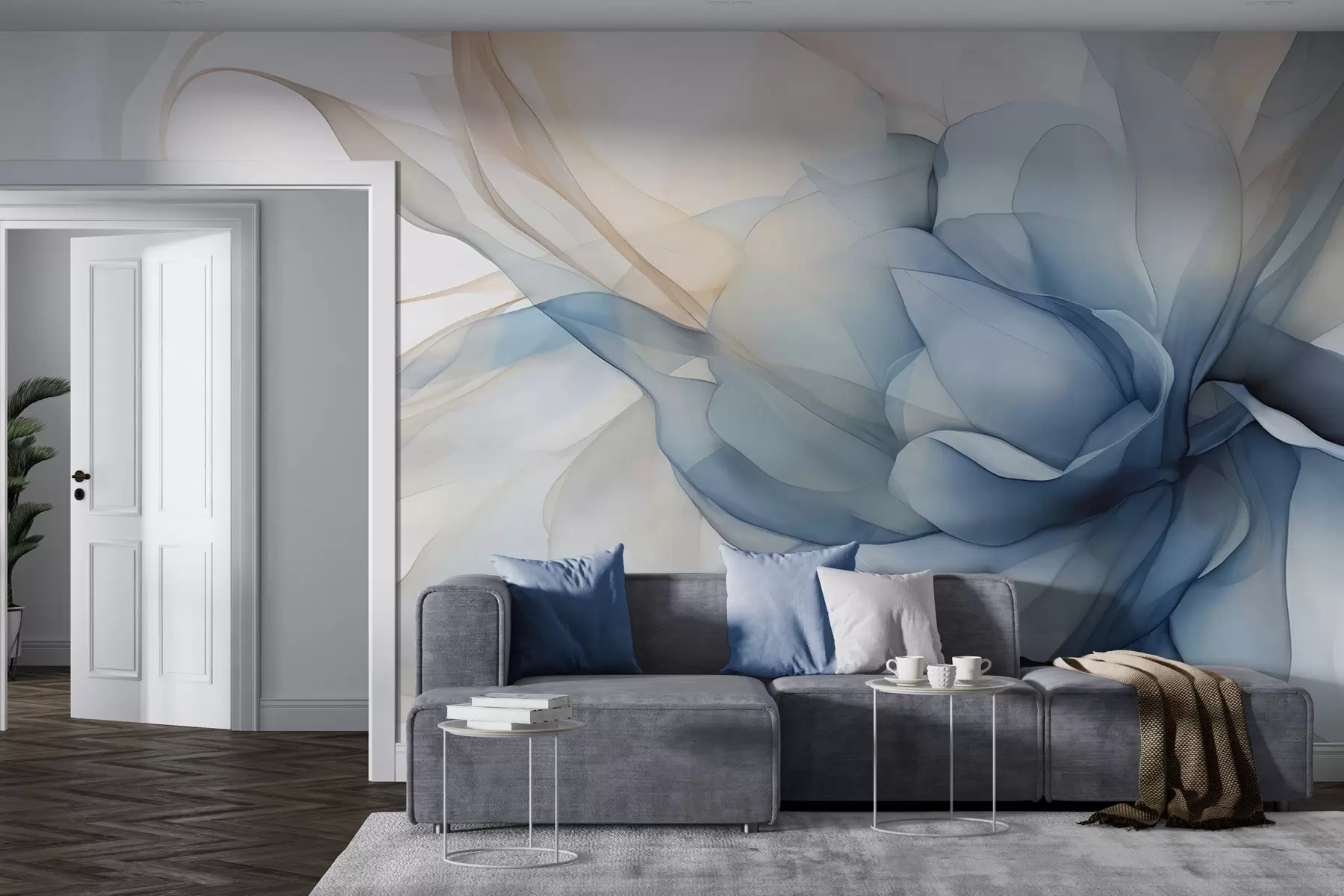 murales de pared Delicado velo floral w04944