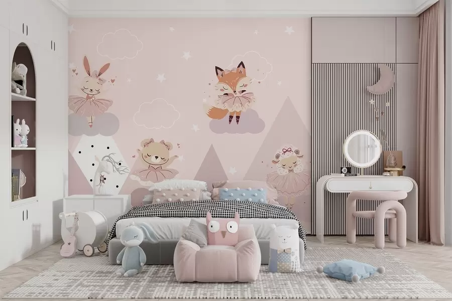 murales de pared Bailarinas animales w04929