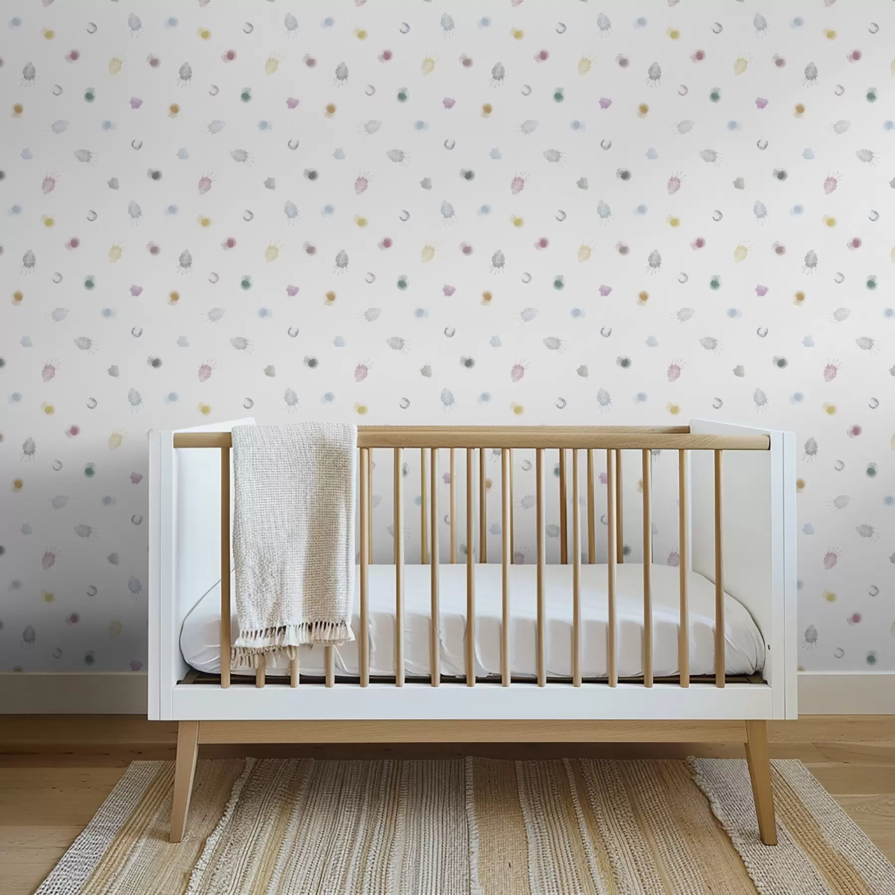 murales de pared Grandes manchas de acuarela de colores vivos sobre papel blanco a01062