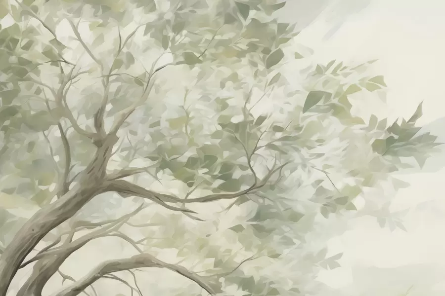 murales de pared Árbol con ramas imitación pintura w09601