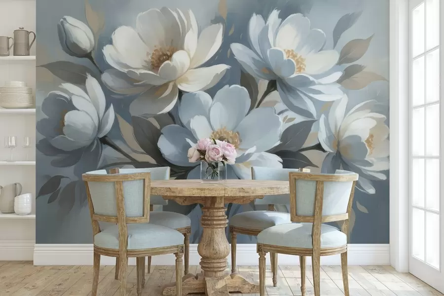 murales de pared Ramo exuberante en acuarela w05051