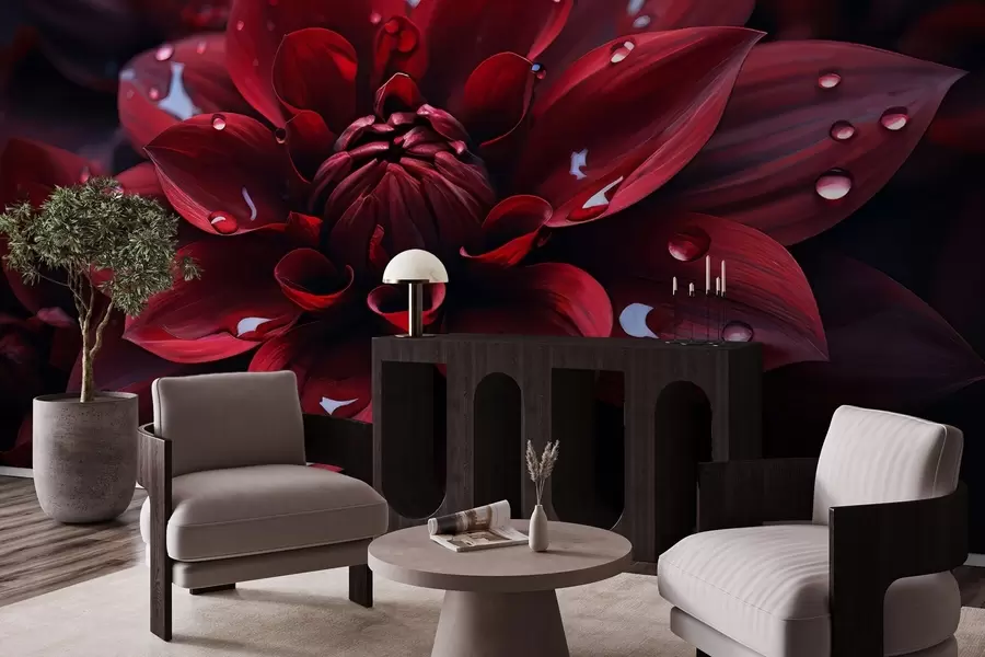 murales de pared Crisantemo jugoso w05057