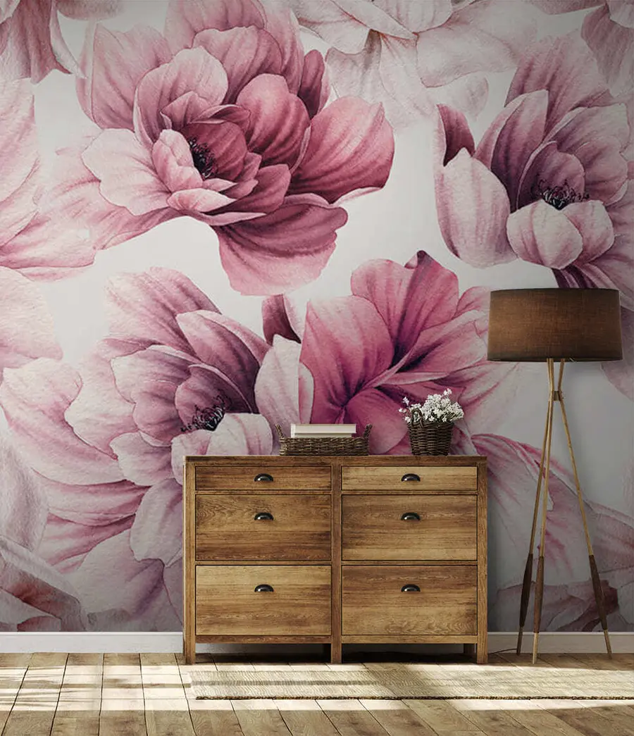 murales de pared Peonía rosa u71536