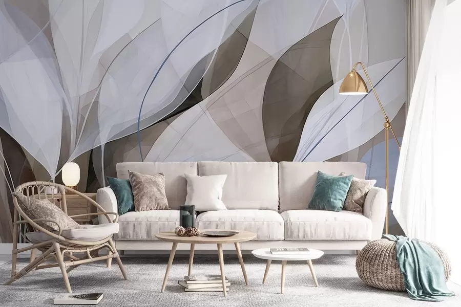 murales de pared Hojas afiladas w05084