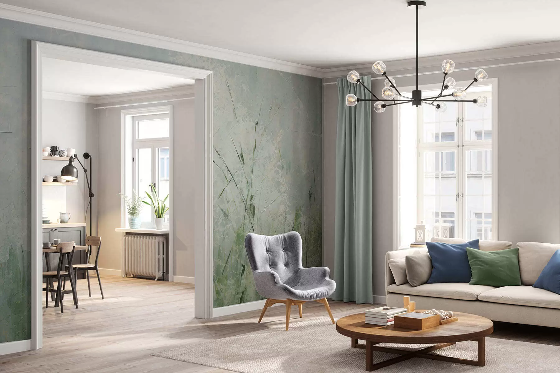 murales de pared Ligereza de la hierba w05176