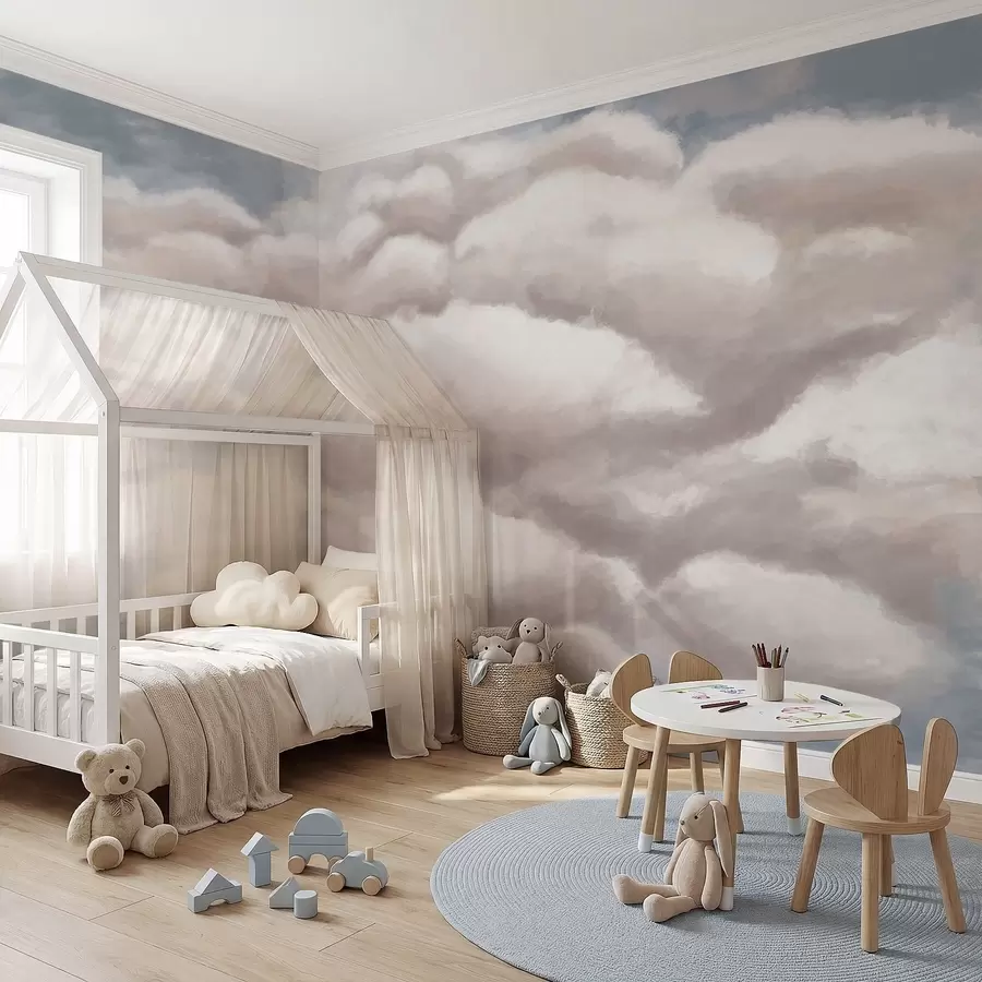 murales de pared Nubes suaves en un cielo azul w05143