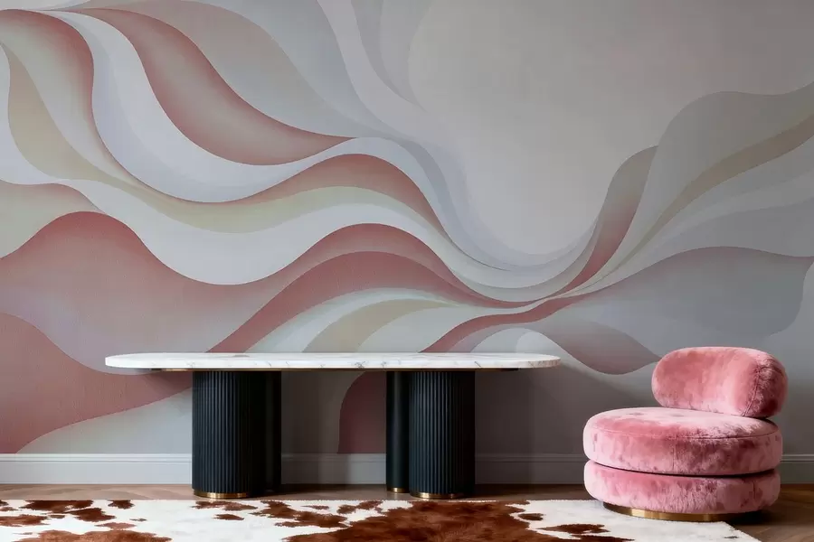 murales de pared Ondas suaves y elegantes w05245