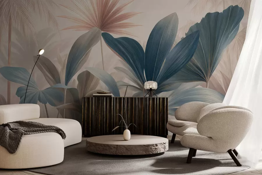 murales de pared Hojas tropicales entrelazadas w05251