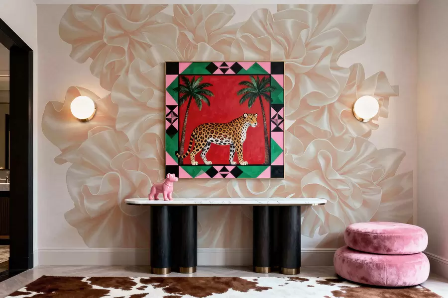 murales de pared Imitación de flores con cintas w05252