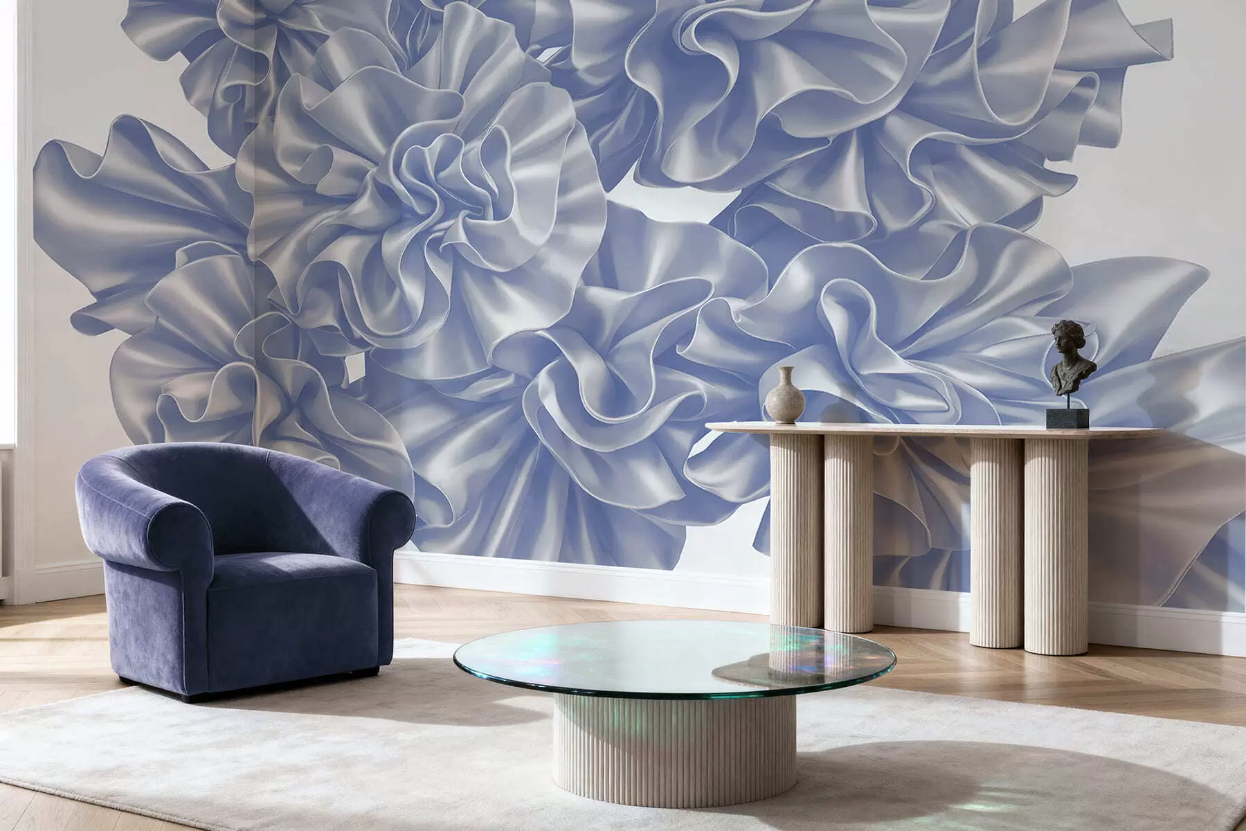 murales de pared Imitación de flores con cintas w05252v1