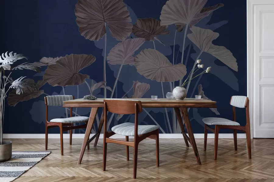 murales de pared Jardín de lotos pintados w05364