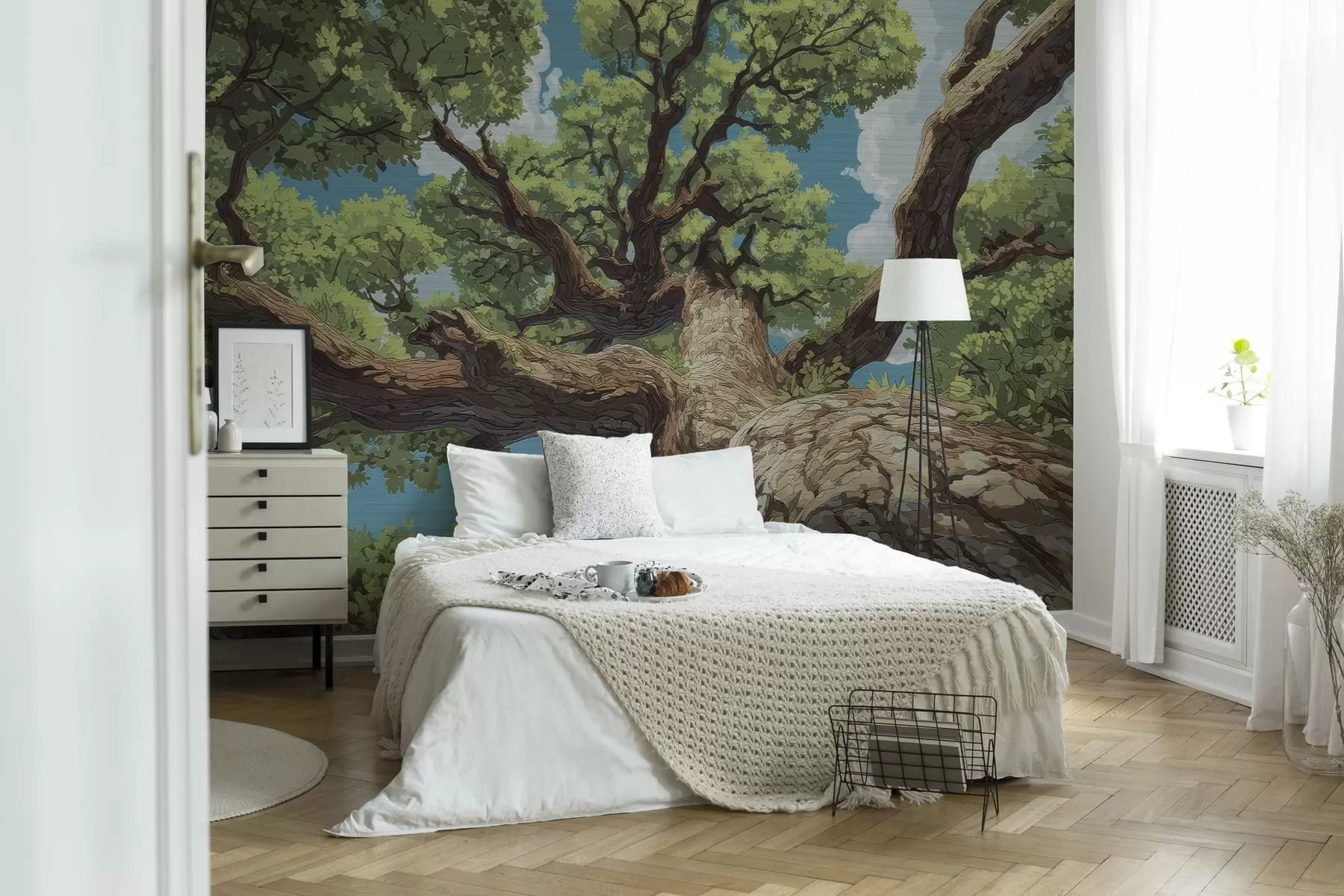 murales de pared Árbol mosaico majestuoso w05368