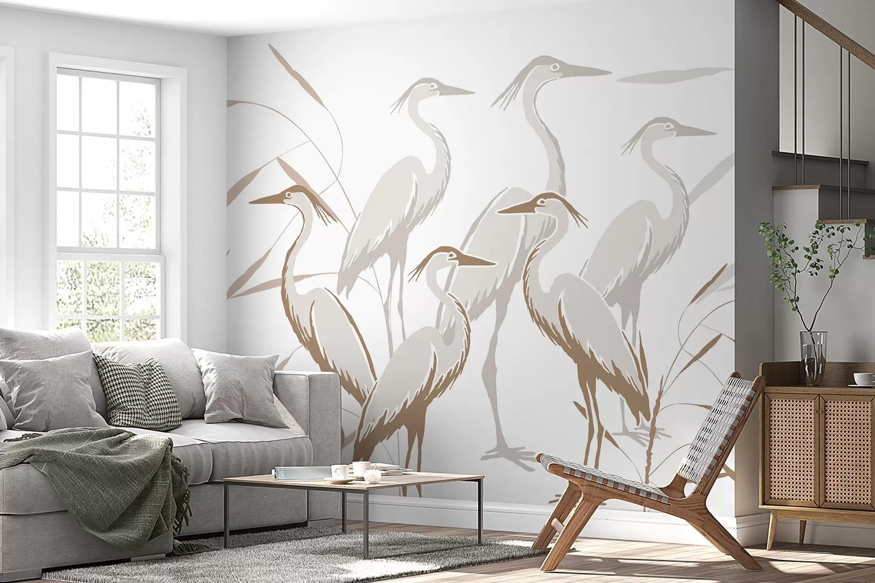 murales de pared garzas w05397v1