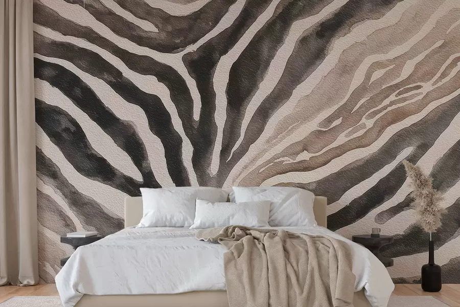 murales de pared Abstracción suave con texturas naturales en tonos neutros w09801