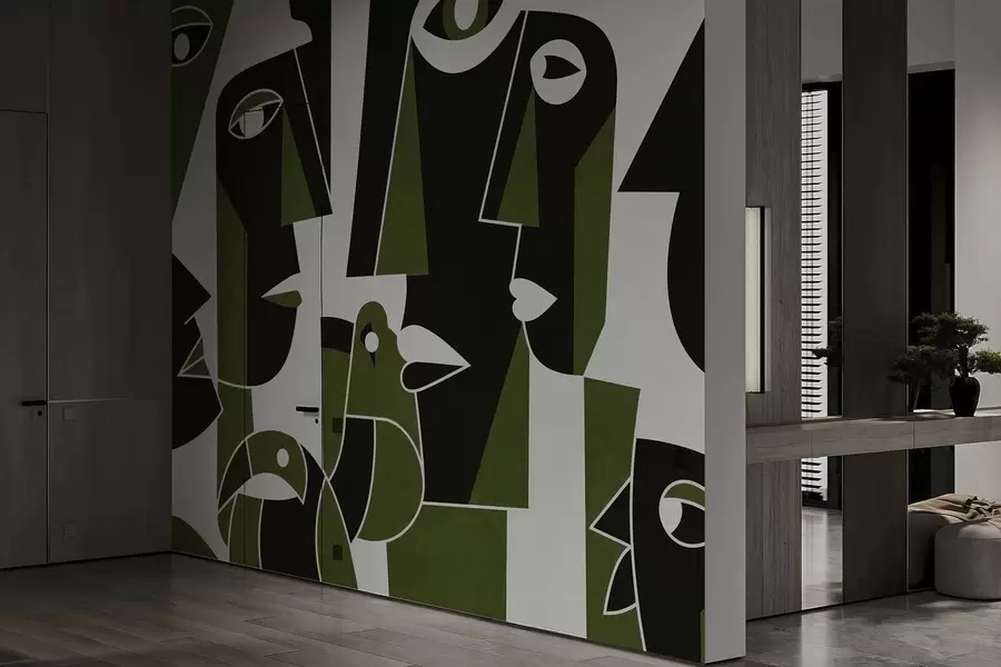 murales de pared Rostros al estilo africano w05446v3