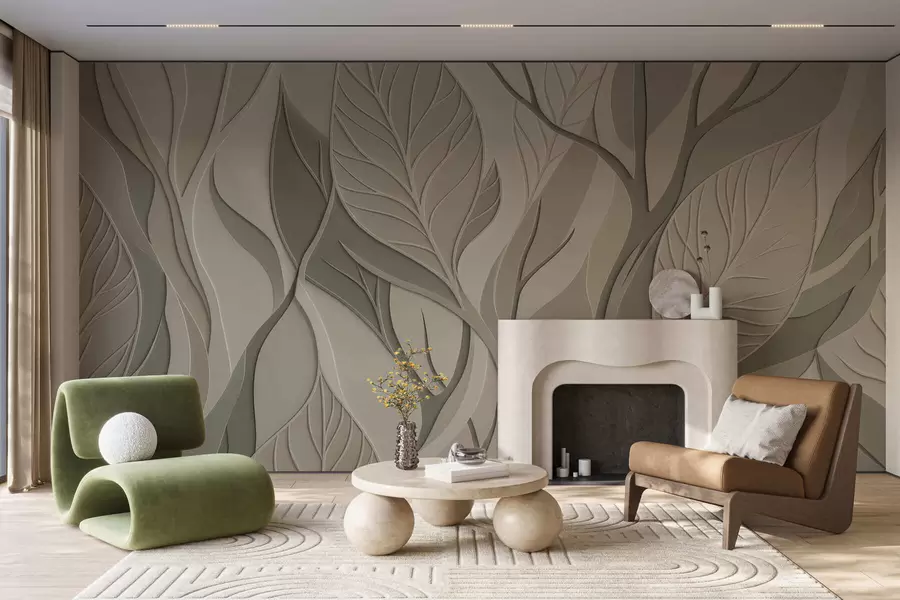 murales de pared Hojas entrecruzadas w05448