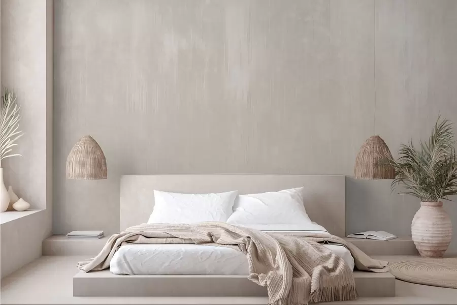murales de pared Fondo beige claro con una sutil textura vertical w05121