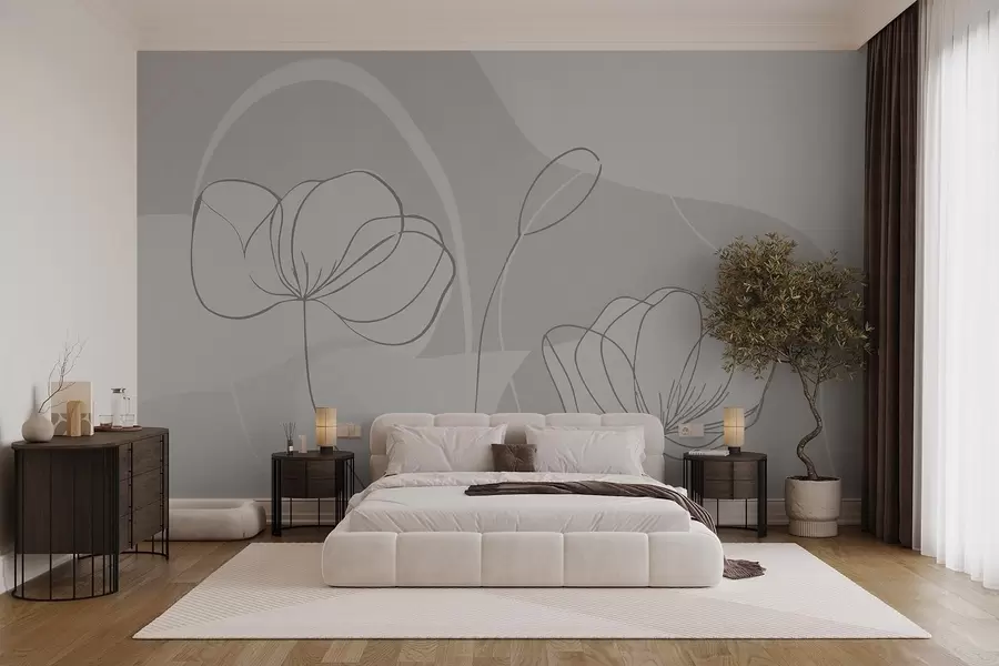 murales de pared Flores minimalistas w09779