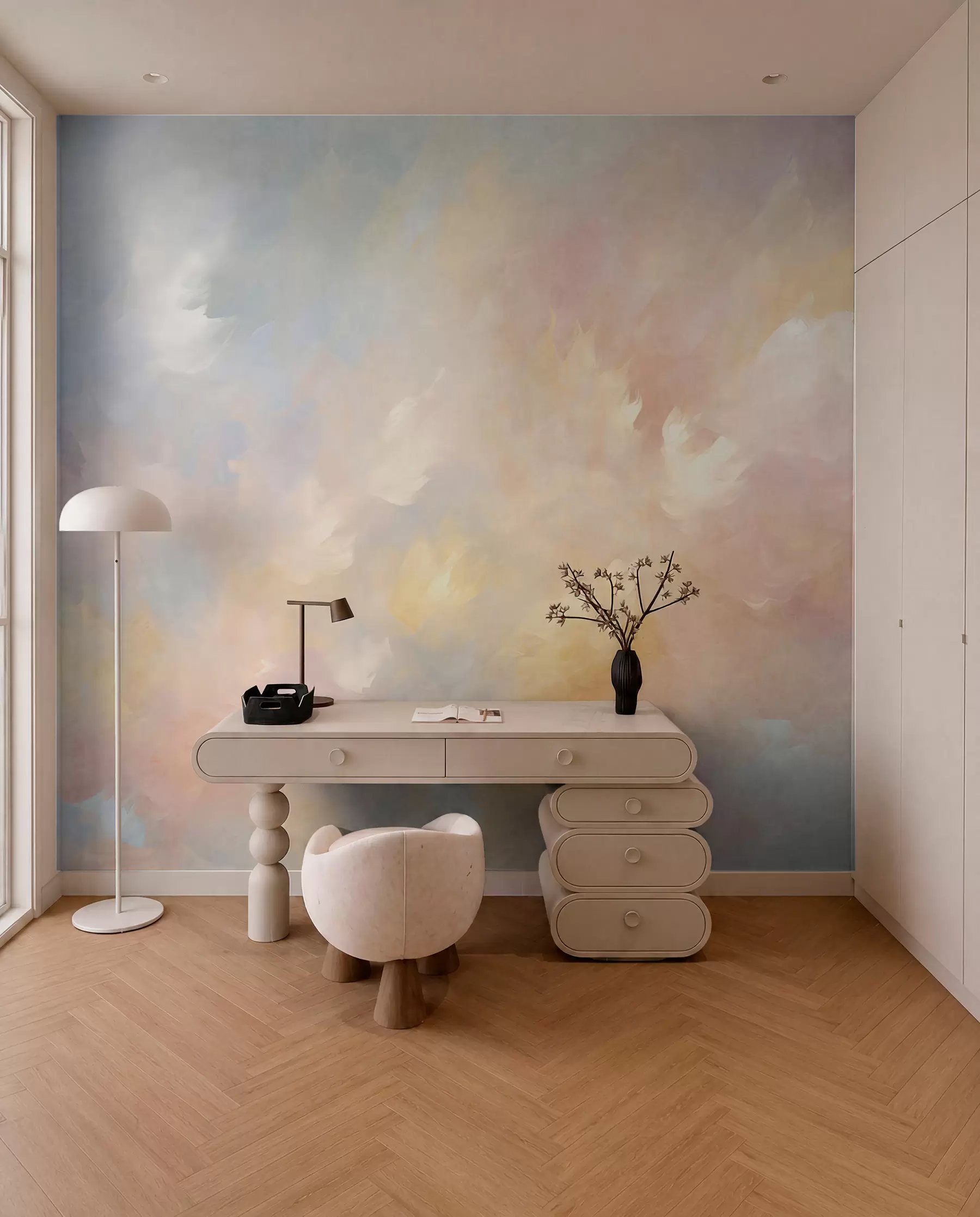 murales de pared Nubes de color pintadas w05522