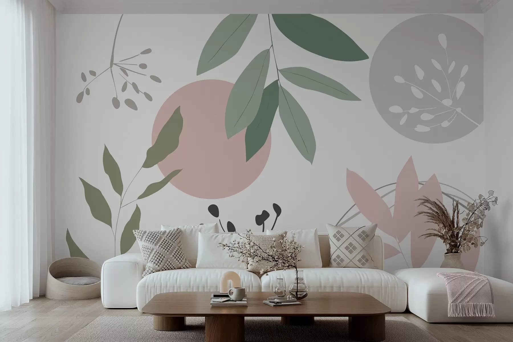 murales de pared Abstracción con plantas w05552