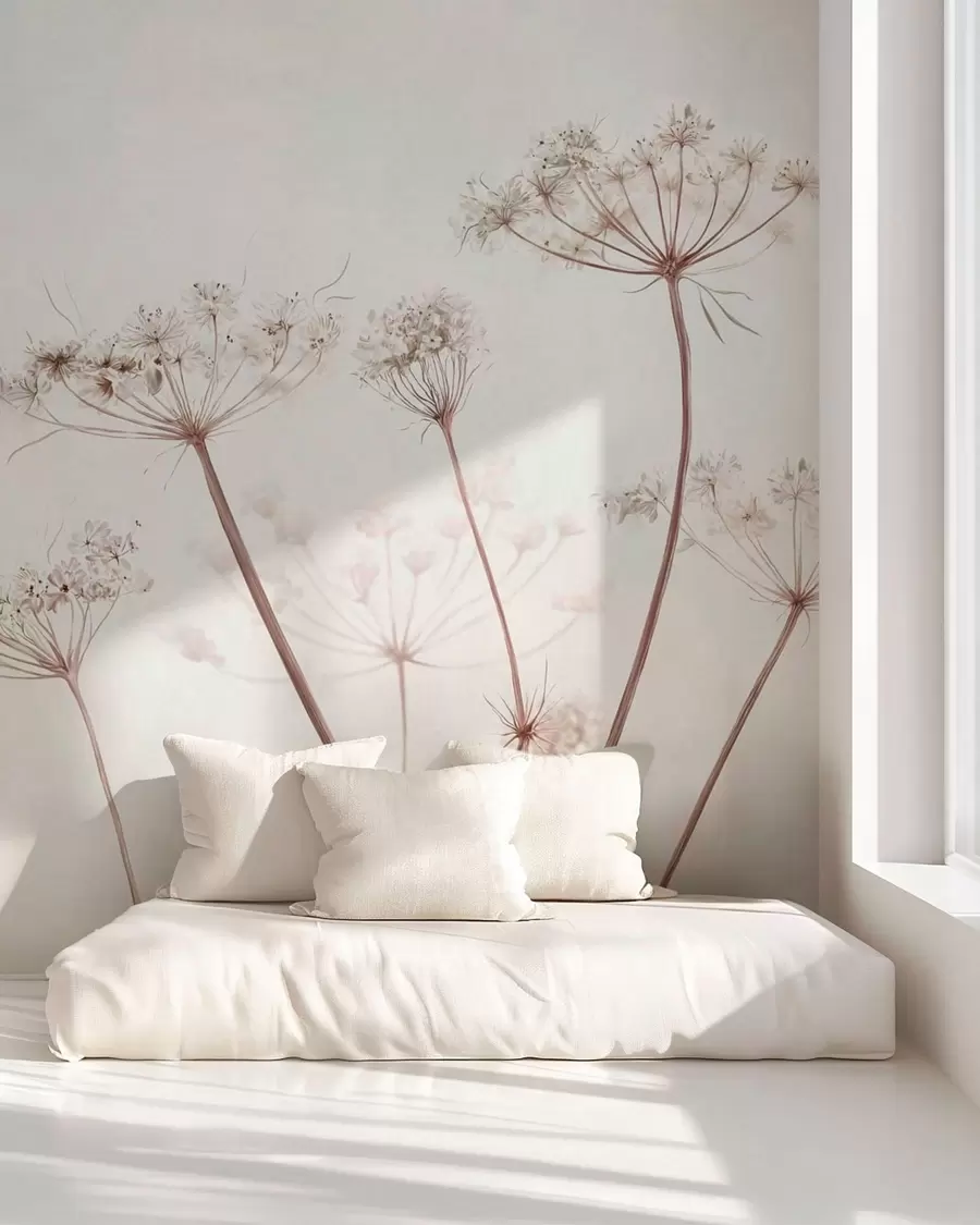 murales de pared Umbelas secas en detalle w05543
