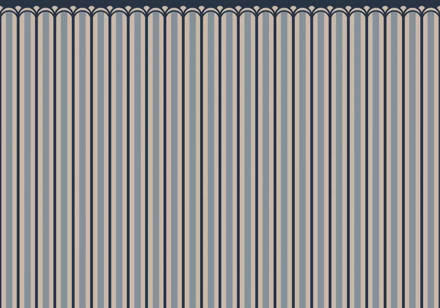 murales de pared Adorno vertical en tonos crema y azul w05610
