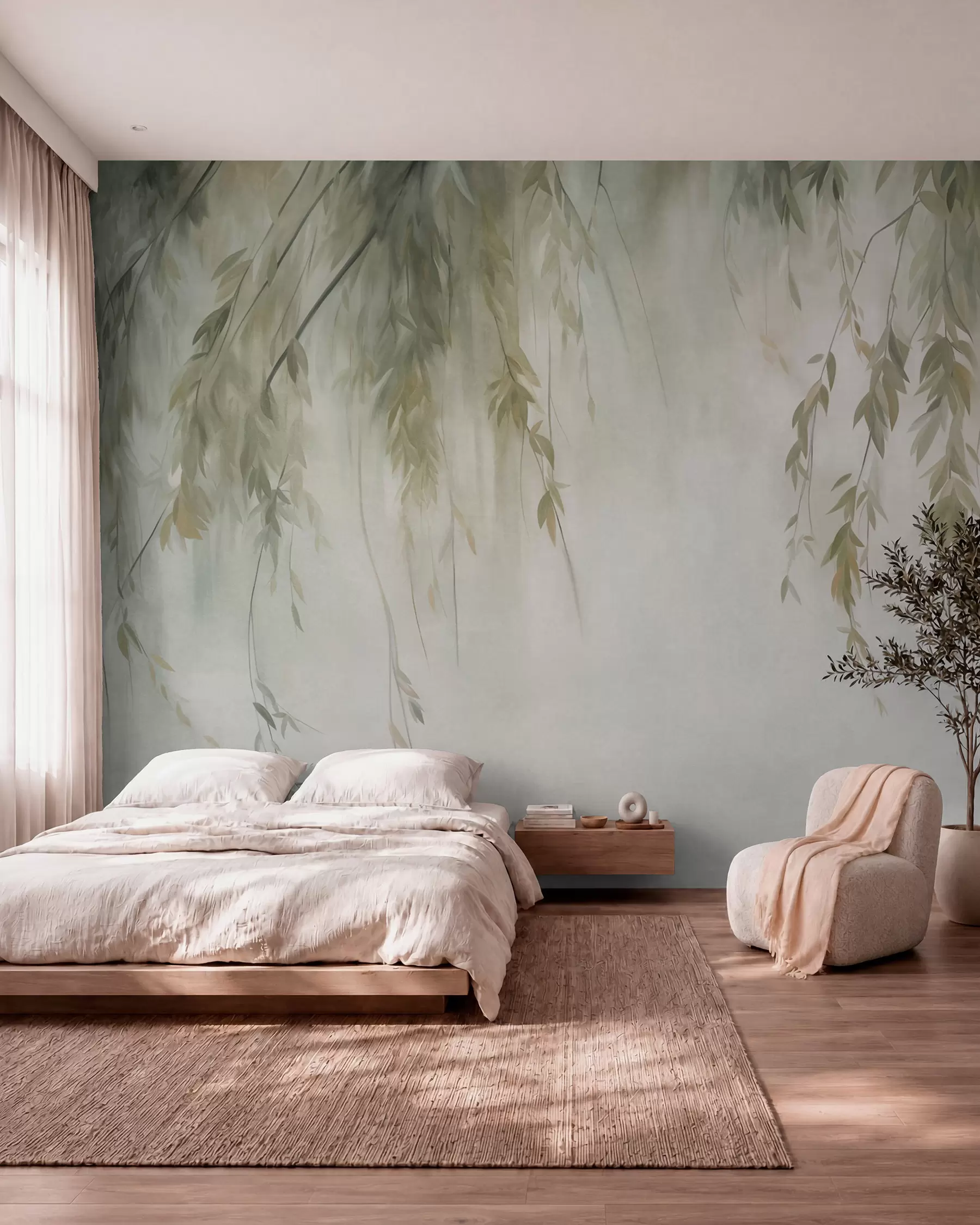 murales de pared Sauce en la bruma w09893