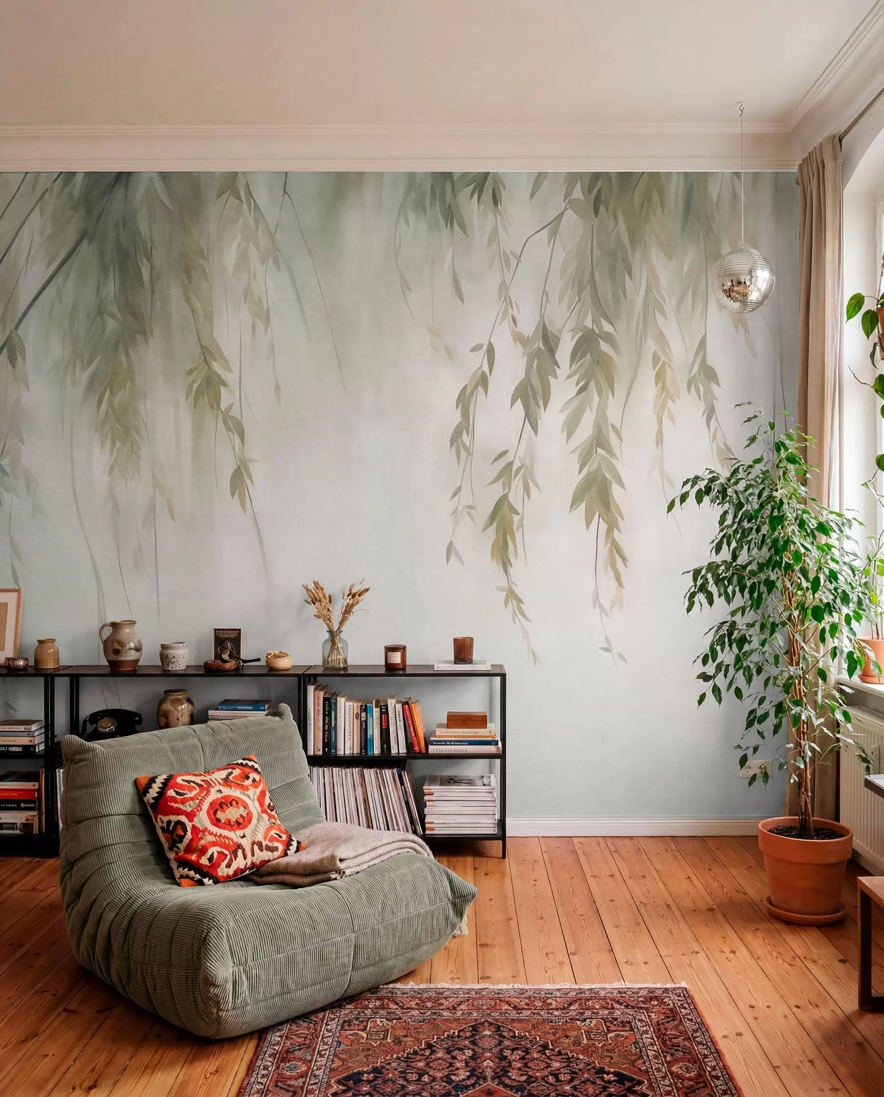 murales de pared Sauce en la bruma w09893