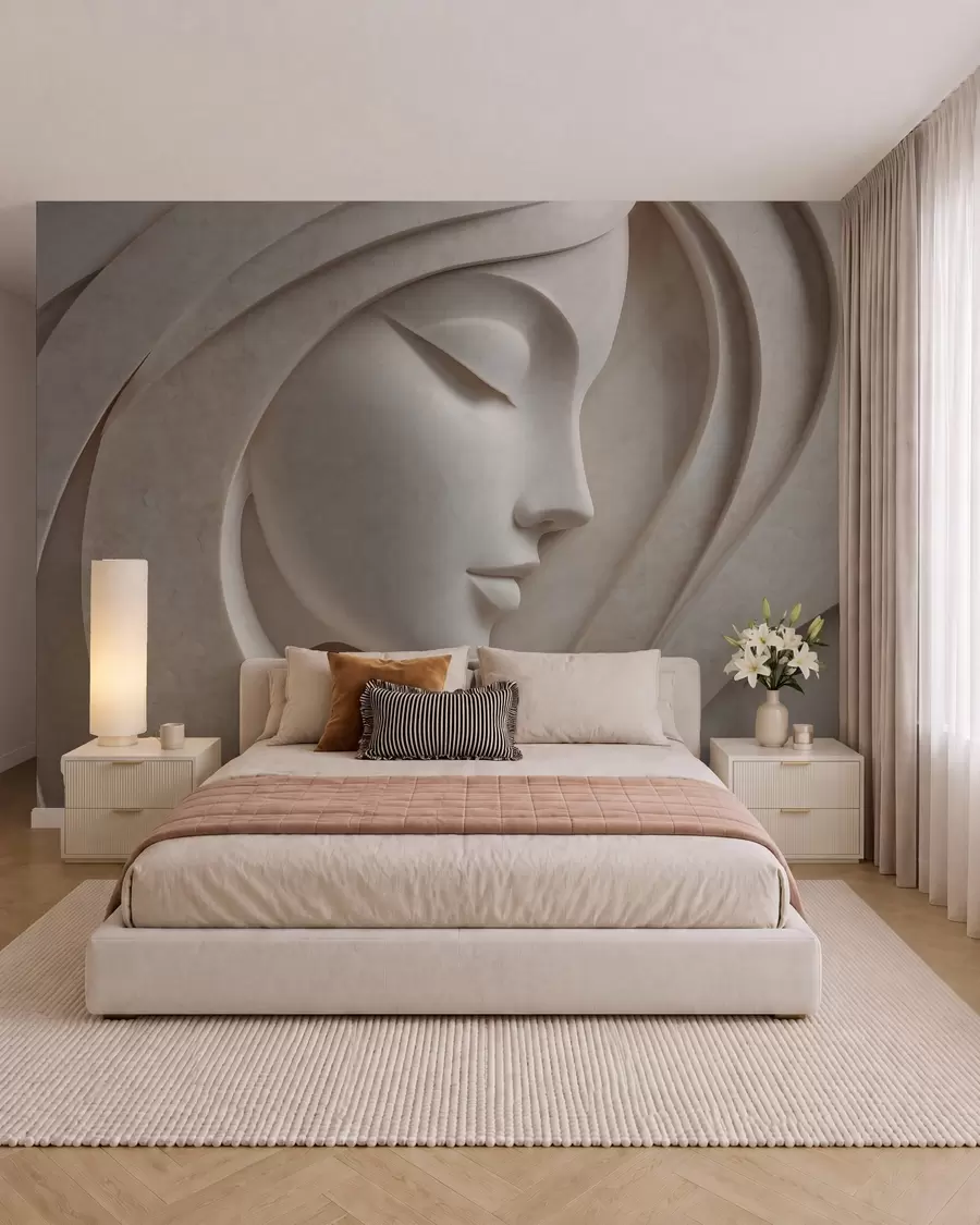 murales de pared Un perfil femenino en bajorrelieve w05569