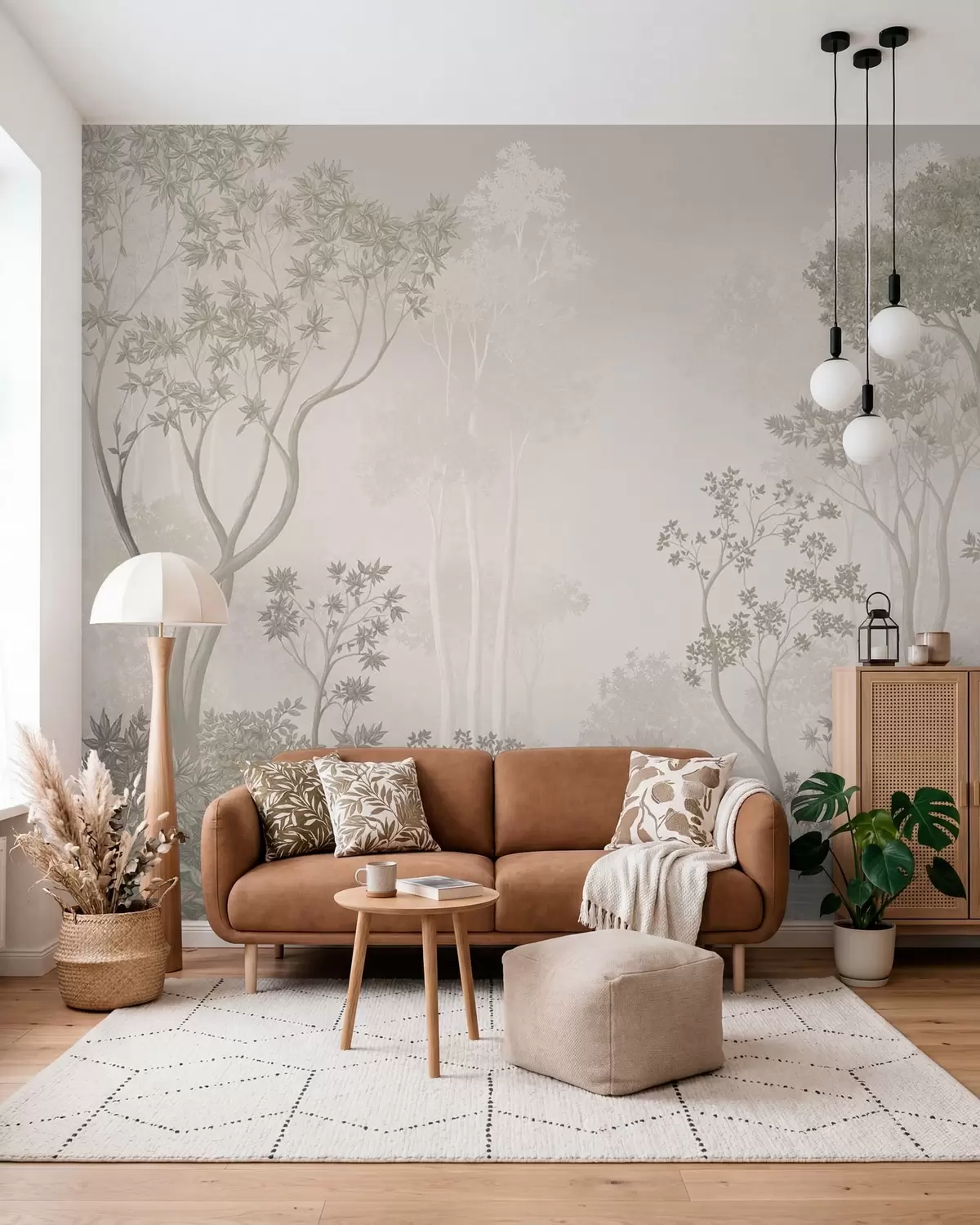 murales de pared Bosque esbelto en lino w05700v1