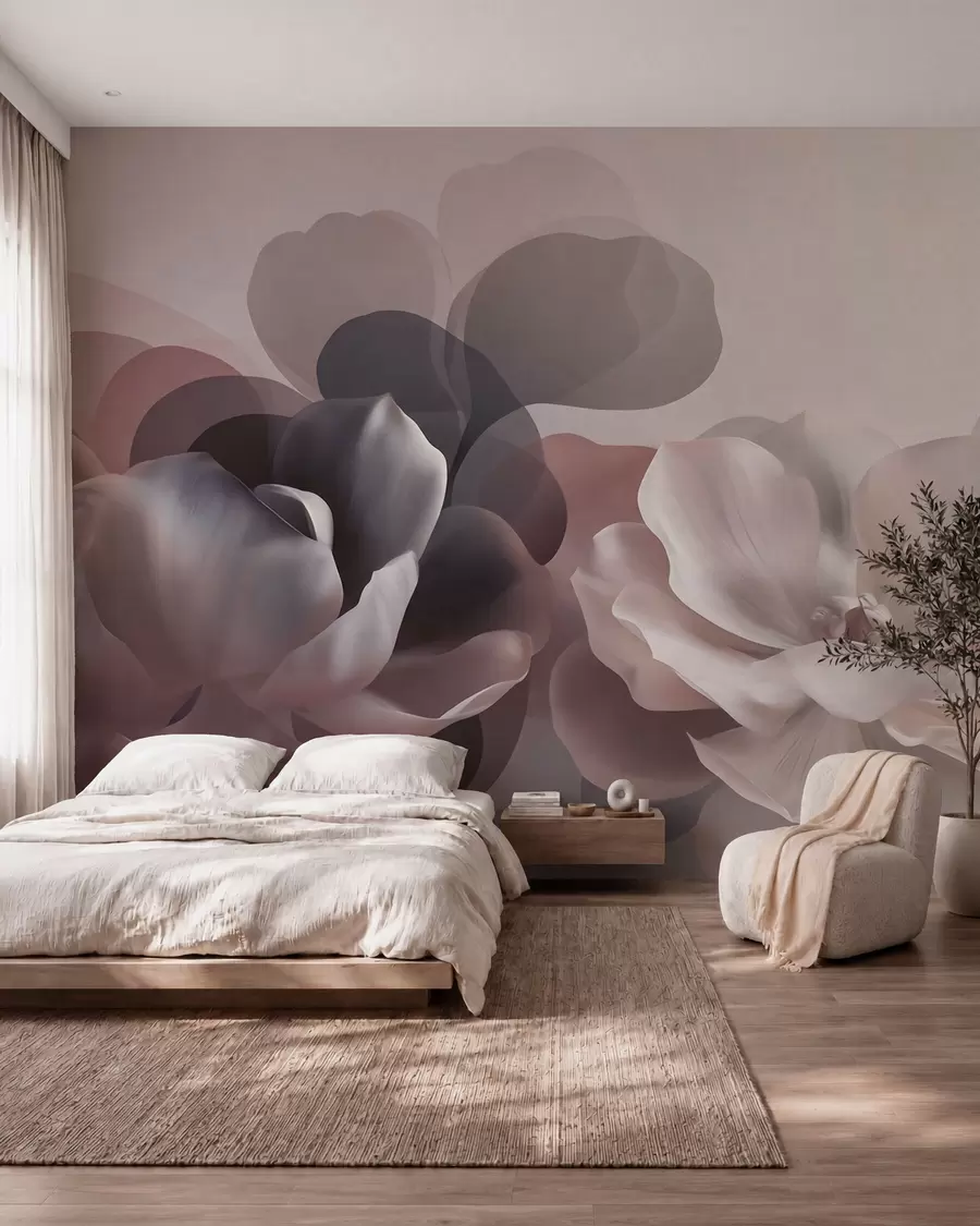 murales de pared Composición floral abstracta de magnolias w09930