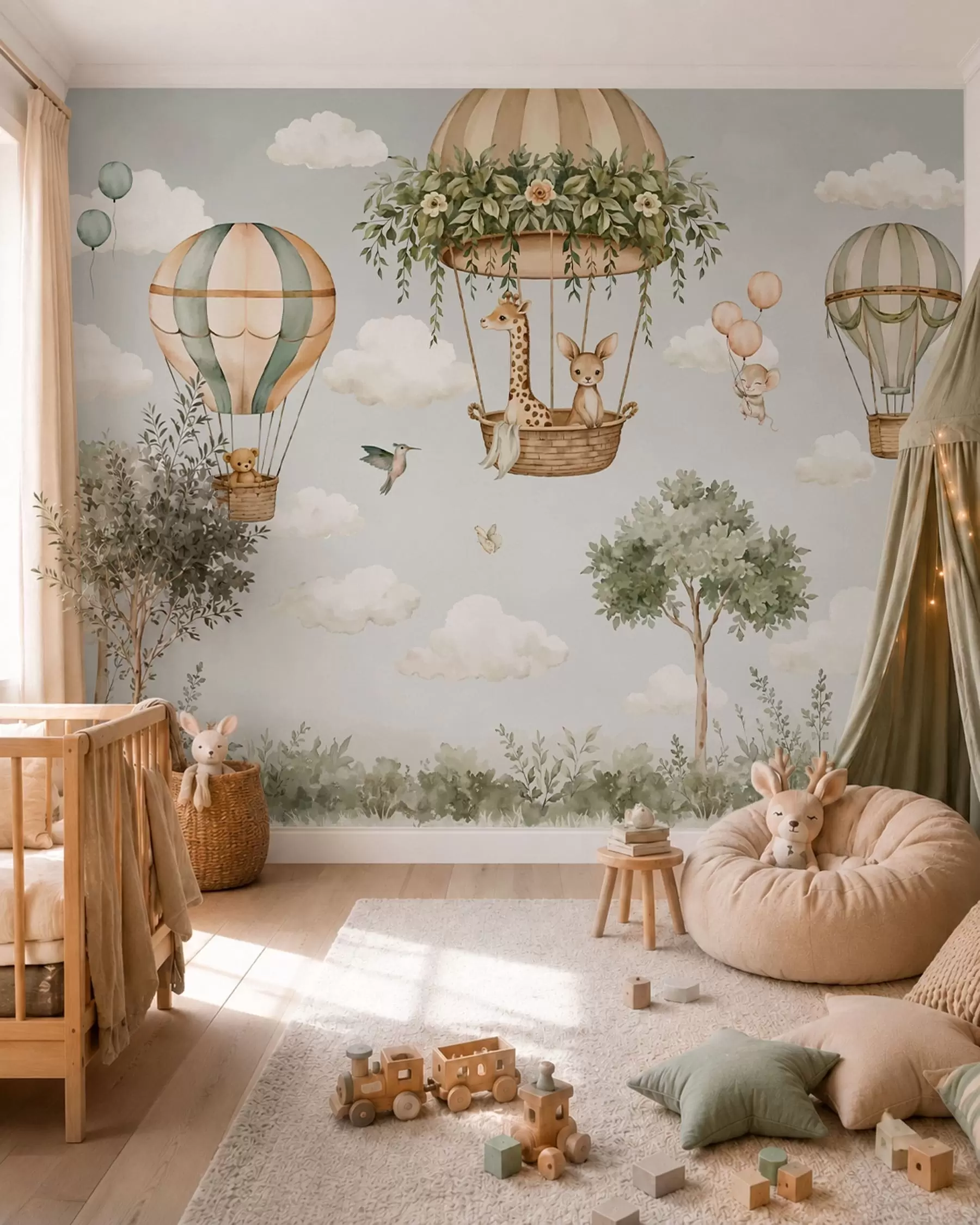 murales de pared Aventuras en globo w05738
