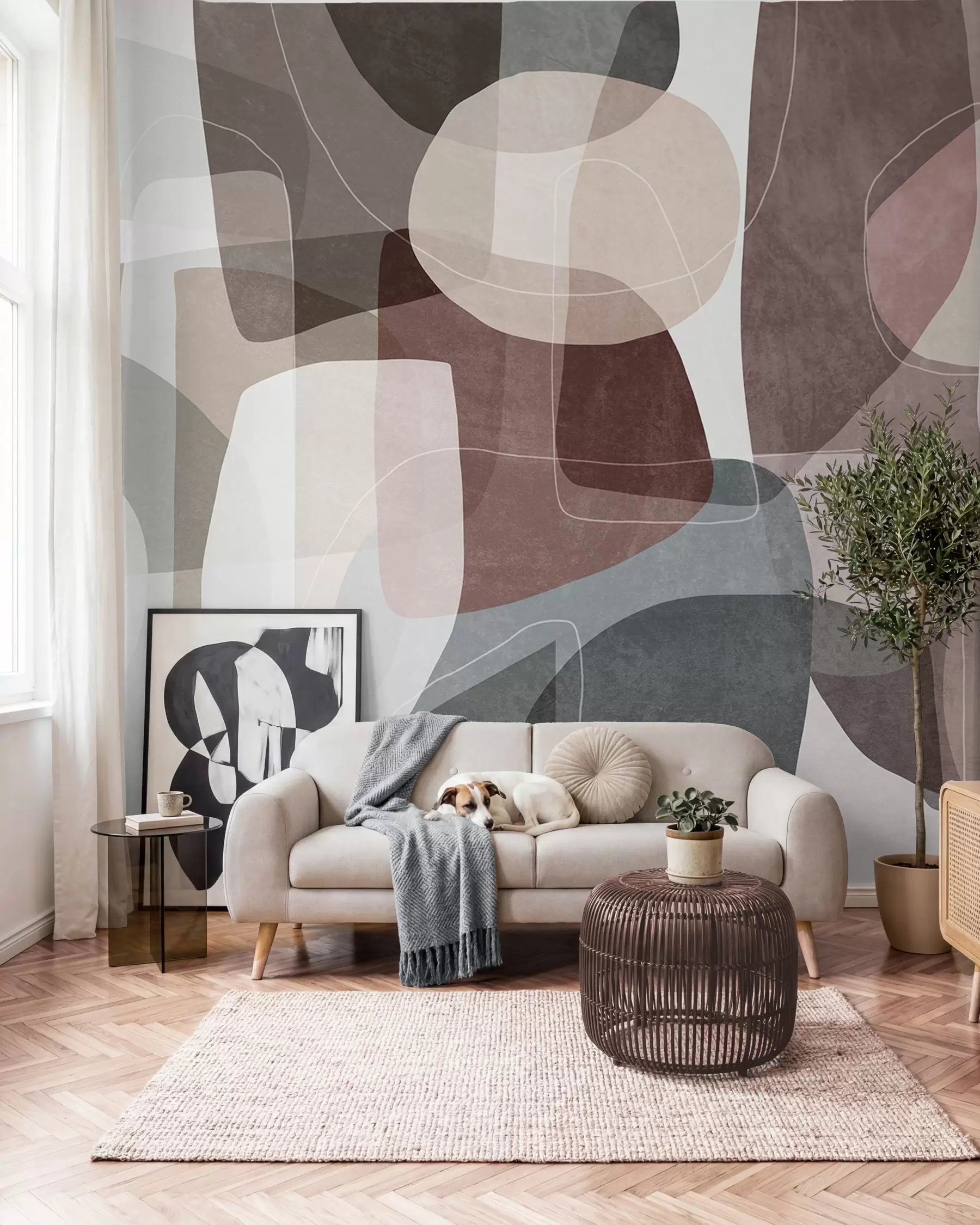 murales de pared Capas de tonos tierra w09942