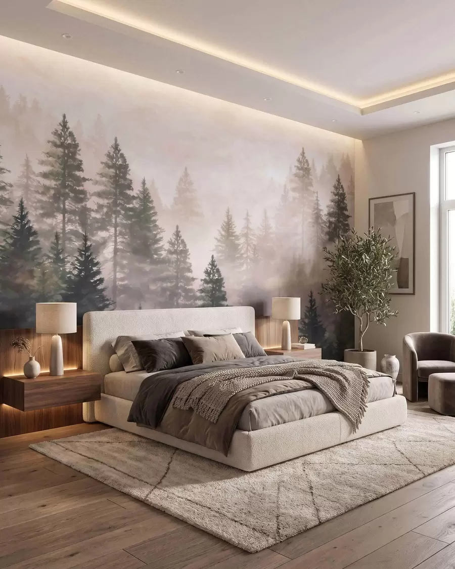 murales de pared Bruma del bosque w09929