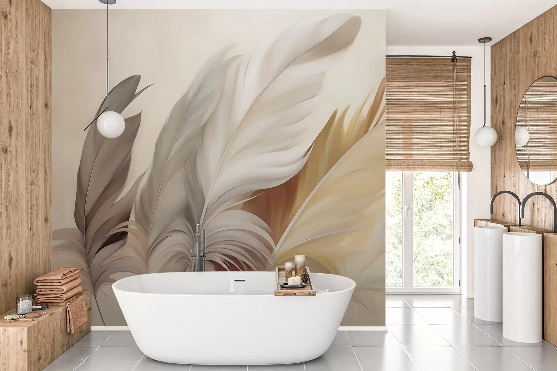 murales de pared Plumas abstractas w05789