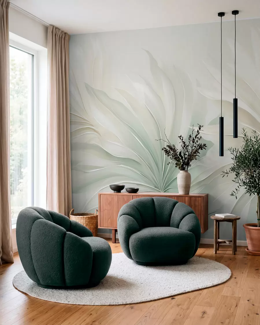 murales de pared Abanicos de hojas w05792