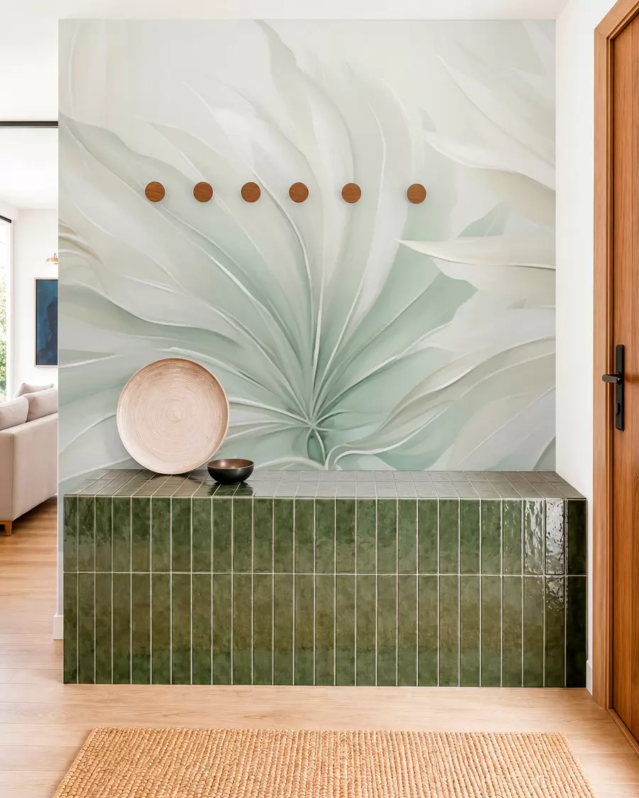murales de pared Hojas tropicales puntiagudas w05792