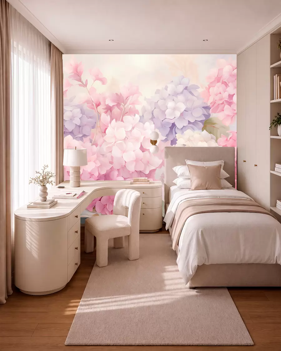 murales de pared Flores de hortensia w05796