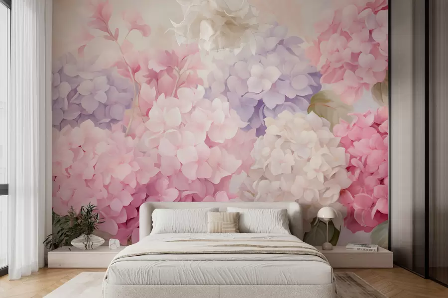 murales de pared Flores de hortensia w05796