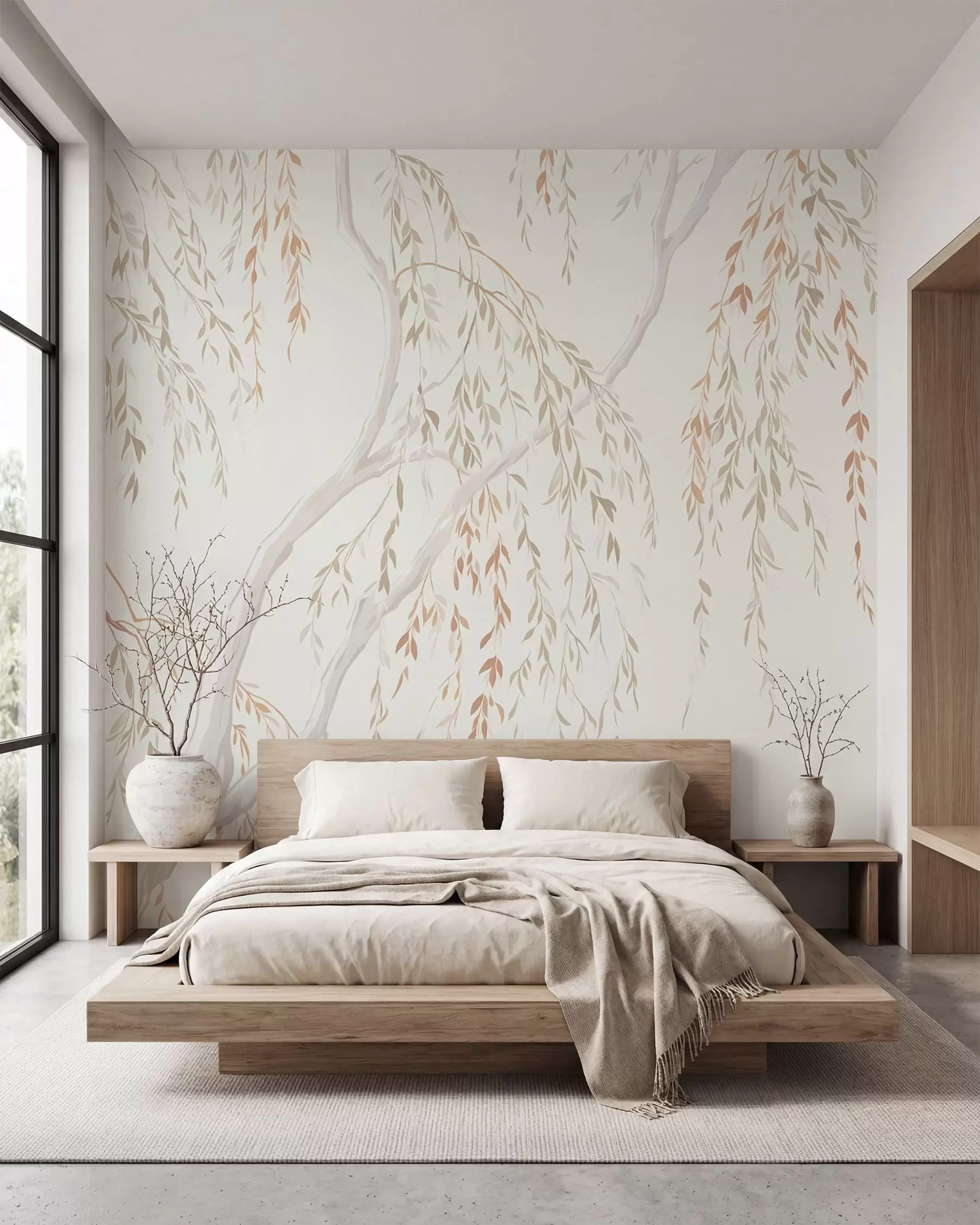 murales de pared Sauce en rosa empolvado w05812v4