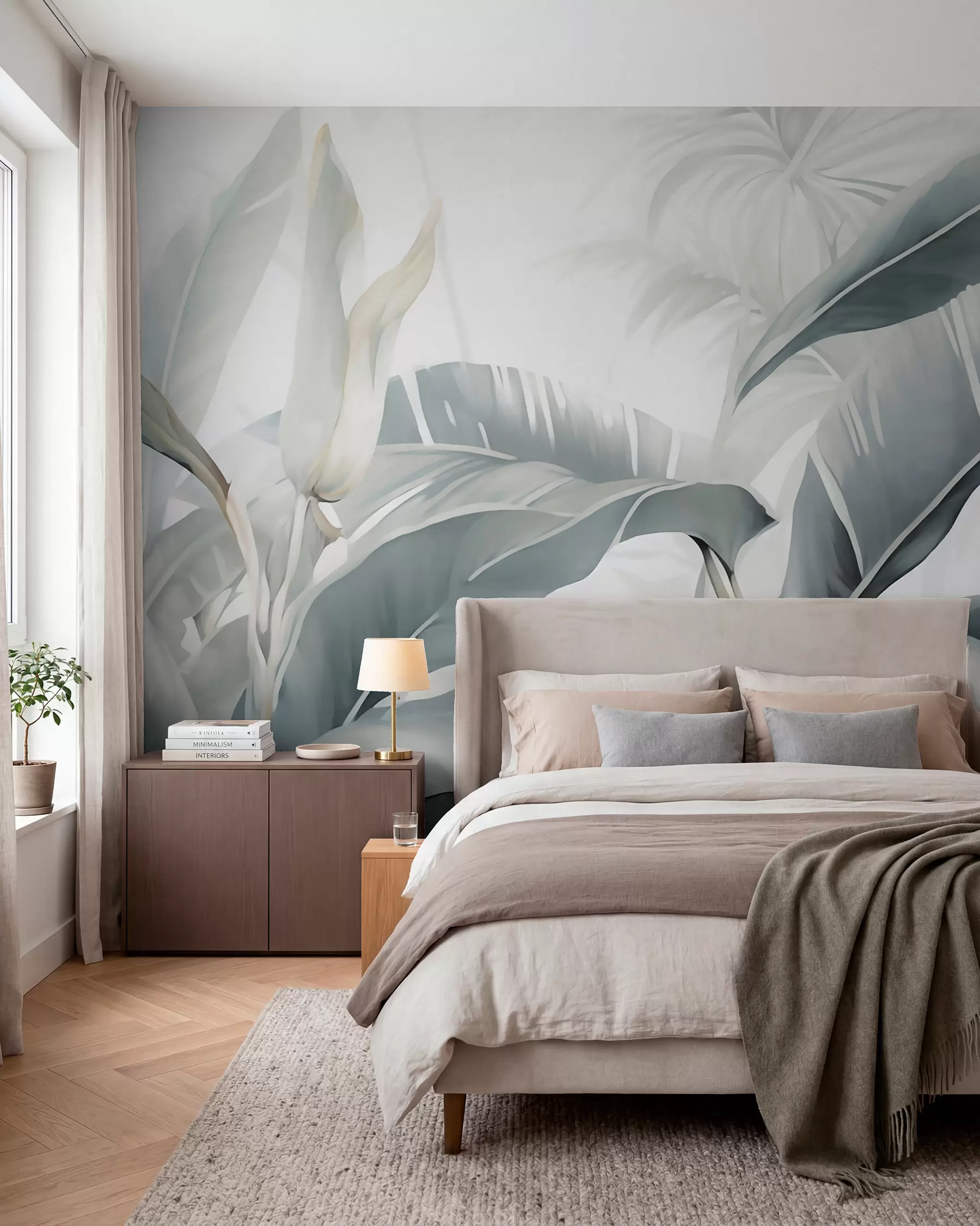 murales de pared Hojas largas de plátano w05775