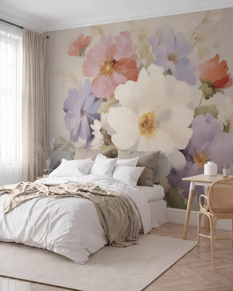 murales de pared flores abstractas w05850
