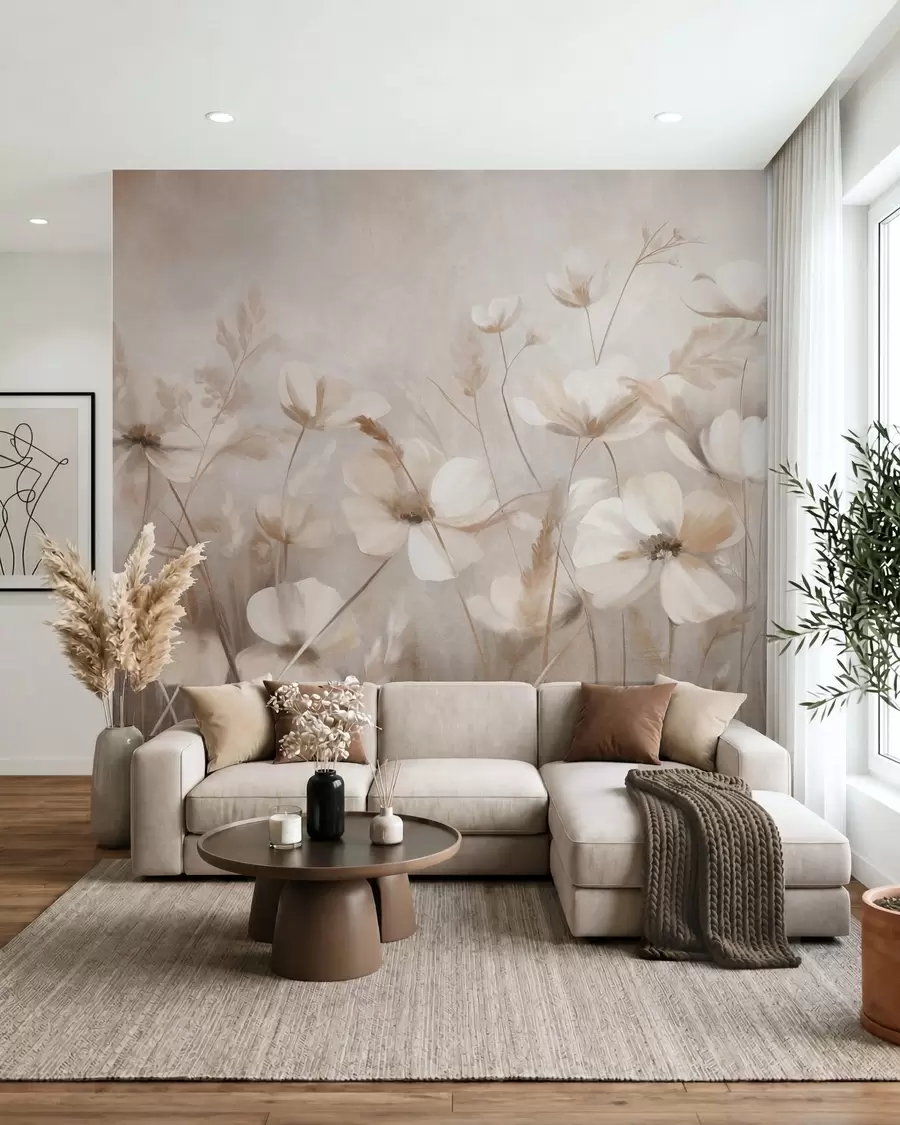 murales de pared Flores en luz suave w10019
