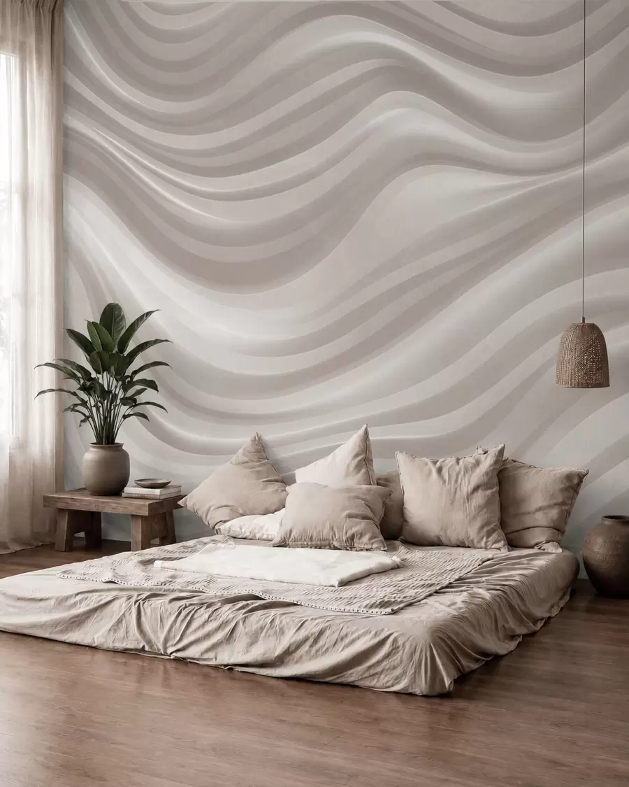 murales de pared Olas color perla w09835