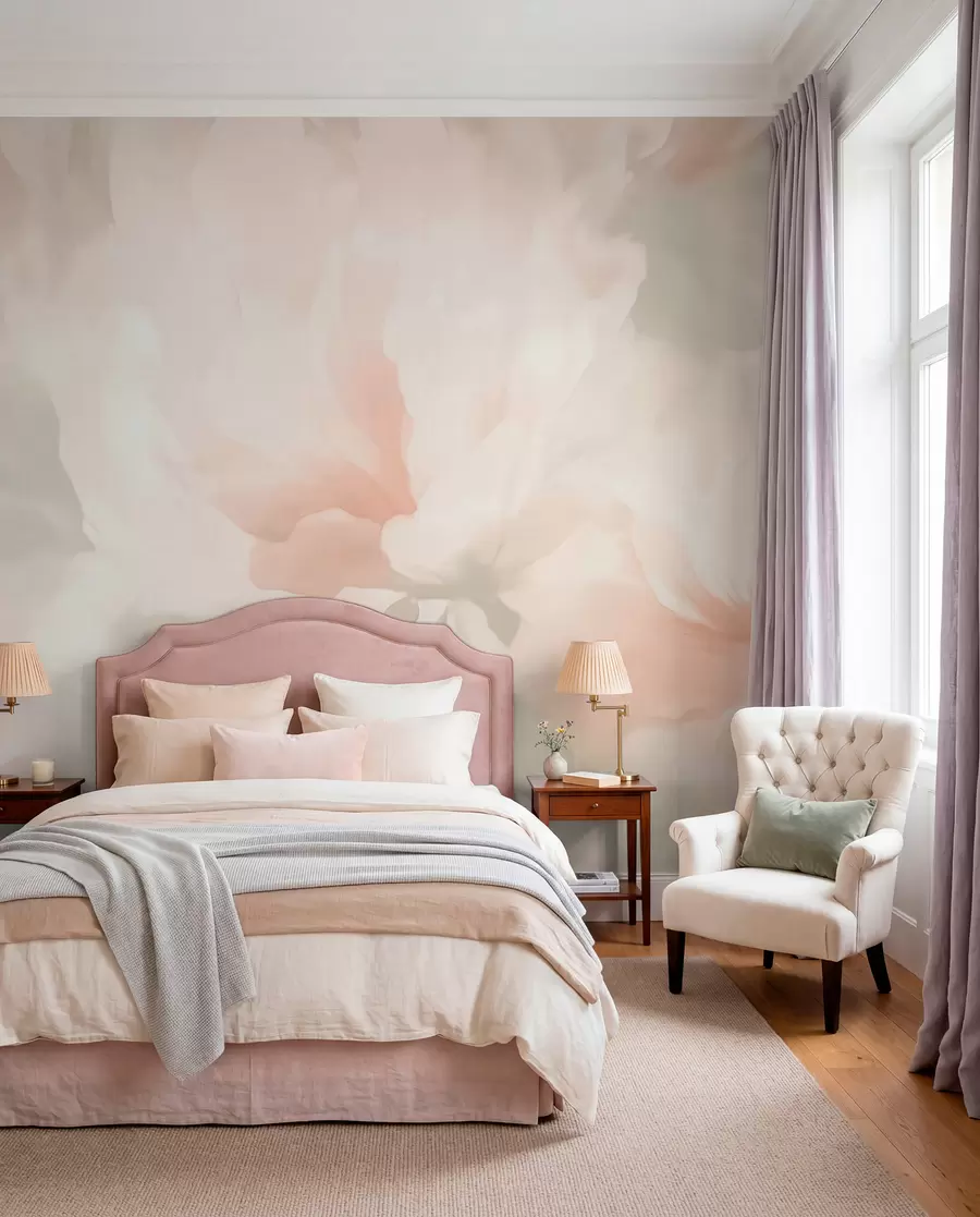 murales de pared Grandes flores de peonía w05838